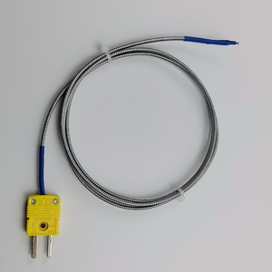 1m yüksek sıcaklı<span class=keywords><strong>k</strong></span> uzatma tel fişi termokupl sensörü ile <span class=keywords><strong>K</strong></span> tipi termokupl - Product Image 4
