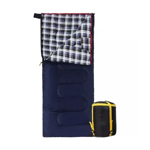 Comfortable 2/3/4lbs Filling Outdoors Cotton Flannel Envelope Sleeping Bag For Camping Backpacking Saco De Dormir