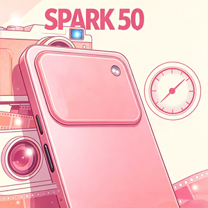 โทรศัพท์มือถือ Spark 50 รุ่นขายส่ง 5G เวอร์ชันสากล แบตเตอรี่ 6700mAh หน้าจอ 120Hz รองรับ CDMA ซิมคู่ ลำโพงเสียงดังทรงพลัง - Product Image 5