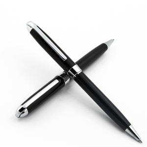 Bolígrafos de Negocios Resistentes y Elegantes con Clip para Logotipo, Bolígrafo Negro - Product Image 1