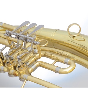 Corno Baritono Professionale con Tre Valvole Piatta - Strumento a Fiato in Ottone Premium per Concerti e <span class=keywords><strong>Orchestra</strong></span> - Product Image 4