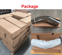 Embout d'échappement incurvé en acier inoxydable chromé poli 4-8 pouces, embout de tuyau arrière courbé pour modification d'échappement de camion et de pick-up