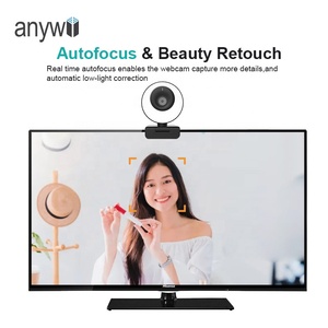 Cámara <span class=keywords><strong>Web</strong></span> Anywii H780 <span class=keywords><strong>Hot</strong></span> 1080P con Enfoque Automático, Anillo de Luz LED Ajustable, Micrófono USB, Sin Controlador, para Sala de <span class=keywords><strong>Chat</strong></span>, en Existencia - Product Image 2