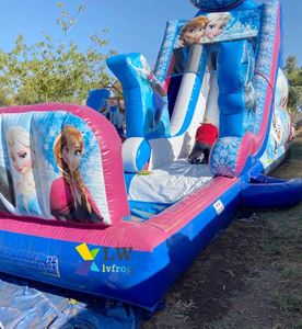 חם מכירה קפוא נושא מים כפול מסחרי בריכת שחייה חצר אחורית מתנפחים גדול שקופיות מתנפחים משחקים לילדים - Product Image 3