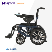Reclining Foldable <strong>Electric</strong> Wheelchair Folding Power Stair Climbing Lightweight Portable Motorized All Terrain