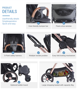 Customizable Luxury Foldable <strong>3In1</strong> Travel System Baby Stroller <strong>Pram</strong> Set <strong>Pram</strong> 3 in 1 European With En 1888 - Product Image 5