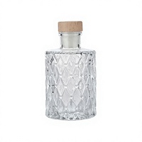 Bouteille de vin en verre artisanale de 100 ml en forme de diamant pour whisky, carafe d'aromathérapie unique