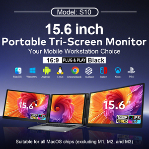 Extensor de Pantalla Triple para Portátil OEM de 15.6 Pulgadas FHD IPS, Plegable, Doble Monitor, Plug and Play - Product Image 6