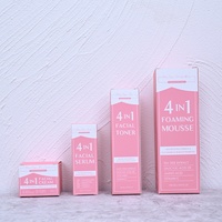 Sets de Cuidado Facial de Lujo con Vitamina C y Arroz Natural, Kits Faciales 4 en 1, Suero, Limpiador, Tónico, Spray, Tratamiento para el Acné
