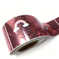 Autocollant thermique holographique laser personnalisable, étiquette adhésive argentée personnalisée pour dessins animés, pour impression