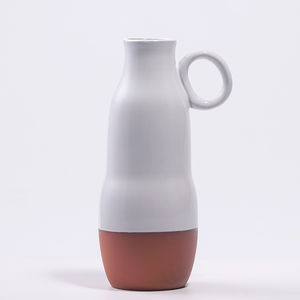 Grands vases pour la décoration de la maison, porte-fleurs, bouteille, carafe, forme de <span class=keywords><strong>pichet</strong></span>, récipient à fleurs, <span class=keywords><strong>vase</strong></span> en céramique mate avec poignée - Product Image 2