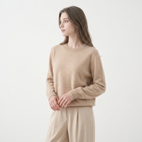 Pull en cachemire 100% pour femme, coupe ajustée, tricoté, décontracté, automne/hiver, avec logo frontal, doux, respirant et chaud, haute couture