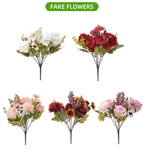 อุปกรณ์ประกอบฉากถ่ายภาพสไตล์ชนบท LUYI ดอกเดซี่ ดอกกุหลาบเปอร์เซีย ดอกไม้ประดิษฐ์ ช่อดอกไม้แบบถือ ช่อกุหลาบฟิลลิส - Product Image 2