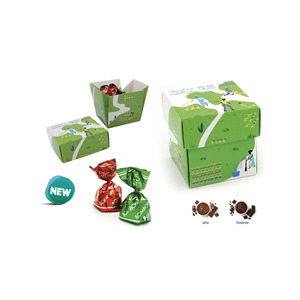 Chocolats Solidarise Cubo Beak Coffret Cadeau de Fêtes Latte Fondente - Product Image 1