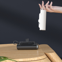 Nouvelle mini-batterie externe portable 2025 avec câble USB-C intégré, 5000 mAh, affichage LED, charge rapide