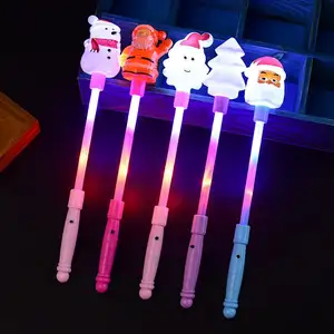Горячая Распродажа, Рождественская светодиодная мигающая палочка, Санта-Клаус, снеговик, светящиеся палочки, светящаяся игрушка