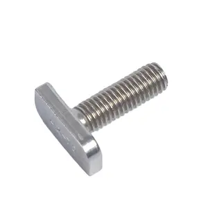 Custom Top Quality Stainless Steel M6 M8 M10 Square Hammer Head T Shaped Bolt T Head T- Bolt For Solar Mounting