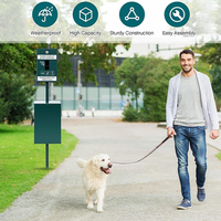 JH-Mech Vente en gros Station de crottes de chien avec boîte carrée en acier Distributeur d'équipement de parc d'arrière-cour Stations de déjections de chien en acier
