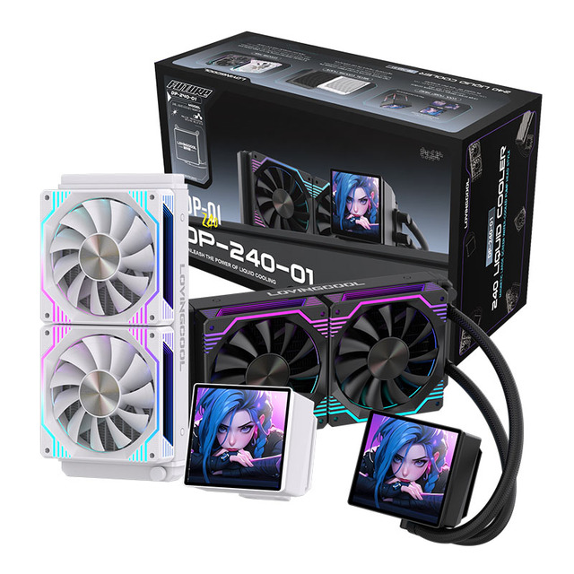 Lovingcool Factory Price 4.0 Inch USB Screen Gaming CPU Liquid Cooler 240mm Aio Water Cooling for INTEL LGA115X/1200/1700/2011