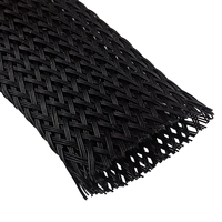Funda de malla expandible PET, protector de cables trenzado ignífugo para gestión de cables