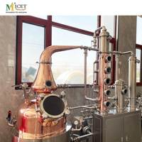 Alambic en cuivre pour le brassage domestique adapté au whisky, au brandy et au système professionnel de distillation d'alcool d'huile essentielle