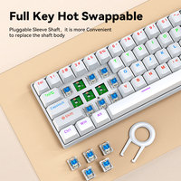Clavier Mécanique Gaming OEM Personnalisé à Disposition Russe, Hotswappable et Touches Complètes, Clavier Filaire TKL 63 Touches pour PC Portable