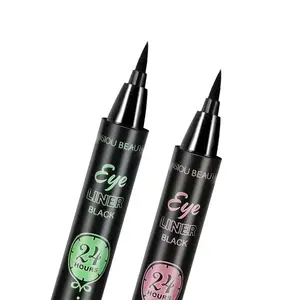 Private Label Mini Ultra Fine Waterproof Brown Noir Eye Eyeliner Container Black Color Matte Liquid Gel Eyeliner Pencil Pen