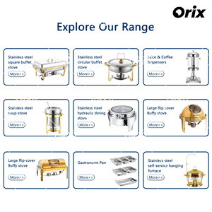 Vassoio da Buffet in Acciaio Inox ORIX con Coperchio Ribaltabile in Acrilico Trasparente e Funzione Riscaldante <span class=keywords><strong>per</strong></span> Ristoranti e Catering - Product Image 3