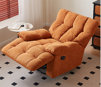 Fauteuil inclinable manuel pivotant au design moderne, une place, rembourré en mousse, en tissu confortable, pour salon et chambre à coucher
