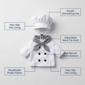 Set di Costume da Chef per Animali Domestici con Cappello e Mantello, Prezzo di Fabbrica all'Ingrosso, Logo Personalizzabile, Abbigliamento Lavabile per Gatti e <span class=keywords><strong>Cani</strong></span> di Piccola Taglia - Product Image 3