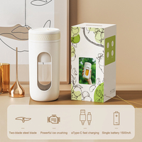Draagbare elektrische sapcentrifuge blender met USB-aansluiting voor huishoudelijk en autogebruik, plastic, ijsvergruizer voor verse fruitsmoothies
