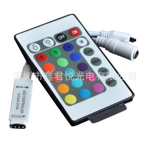 LED Mini Infrared <b>Controller</b> 24 Key <b>RGB</b> Strip Light Remote Control DC 12V Dimmable With Color Changing Function - Product Image 3