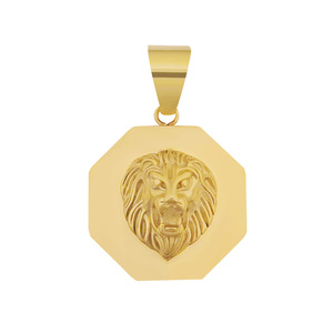 Joyería Retro para Hombre, Lujosos Colgantes de Acero Inoxidable con Baño de Oro en Forma de León, para la Fabricación de Collares, Venta al Por Mayor - Product Image 4