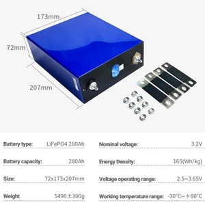 Batería de Iones de Litio Lifepo4 Prismática Recargable de 3.2v 280Ah, Grado A, Gran Venta 2025, para Sistemas de Almacenamiento de Energía Doméstica - Product Image 6