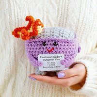 Crochet fait main pour le soutien émotionnel Poupée à benne basculante Brodé Personnalisé Tricot PP Coton Doux Animaux Mignon Peluche Soulagement du Stress