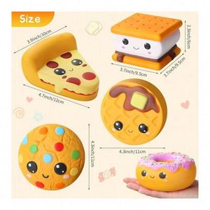 Juego de Juguetes Sensoriales de Pan Tostado Aromático de Calidad Premium, Juguete Realista para Apretar en el Escritorio, Espuma TPR/PU, Antiestrés - Product Image 5