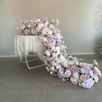 GOG033 Décoration de table personnalisée en forme de boule de rose artificielle blanche bordeaux blush bleue Arrangements dorés Centres de table Mariage