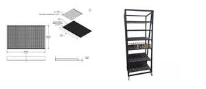 Estante de Exhibición de Plástico de Una Cara Resistente, con Rodillos de Alimentación por Gravedad, Fácil Acceso, para Bebidas en Tiendas Minoristas y Supermercados - Product Image 5