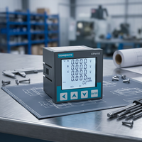 Medidor de Energía Inteligente Trifásico RS485 Modbus RTU, Montaje en Panel, Fácil Instalación, Tamaño Compacto, Relación CT Programable