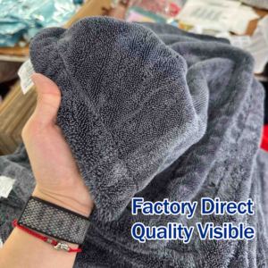 Edgeless <strong>Microfiber</strong> Twisted Car Wash <strong>Towels</strong> Double Drying Microfibre 1600gsm Care Detailing Auto Cleaning Super Absorbent Cloth - Product Image 3