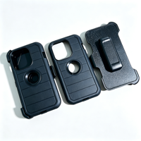 Étui de téléphone robuste 4 en 1 avec clip pour holster, protection de l'appareil photo surélevée, pour iPhone 18, accessoires pour téléphone portable pour iPhone 15 Pro Max