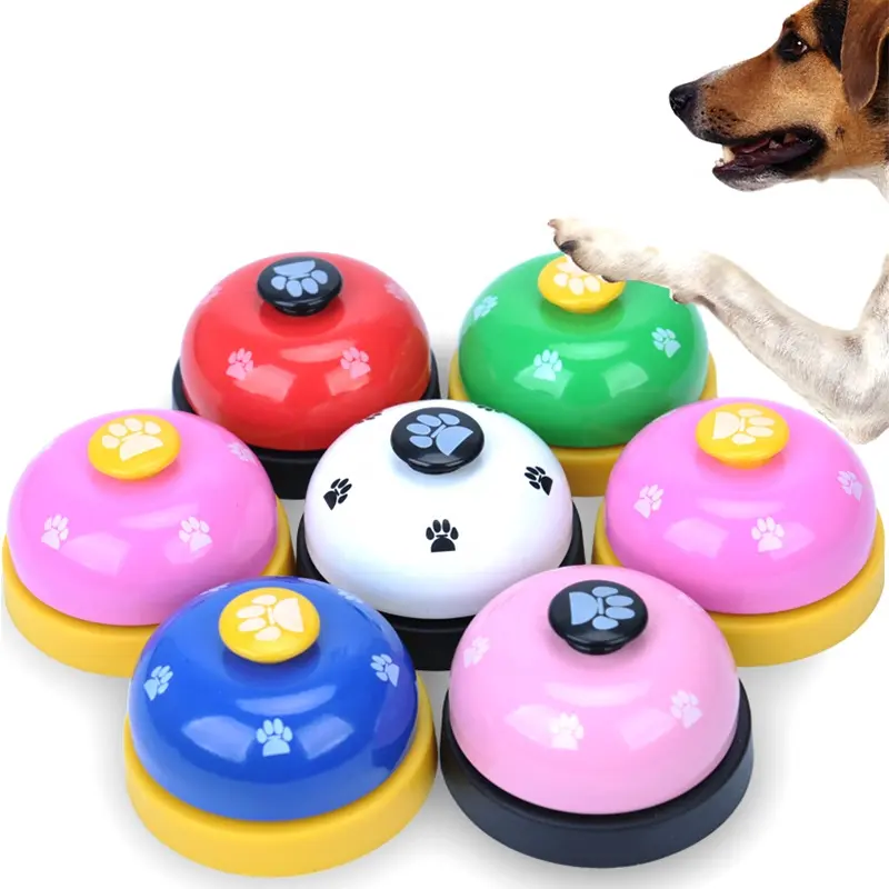 Colorful Bone Printing Dog Training Bell Equipment Press Sounder 8 Colors