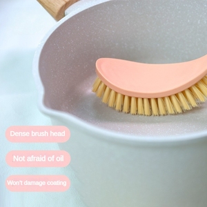 <span class=keywords><strong>Brosse</strong></span> à casseroles incurvée à poils denses, résistante à l'huile, pour une utilisation sûre et suspendue, idéale pour la maison - Product Image 4
