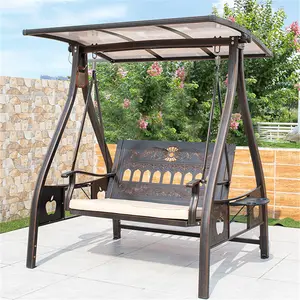 Outdoor Furniture Patio Hanging Chair Swing Outdoor Luxury Garden Swing With Awning Lounge Chair Swing Chair