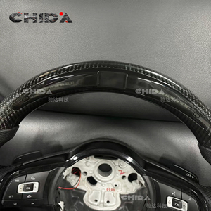 Adecuado para Volkswagen <span class=keywords><strong>Golf</strong></span> 7,5 7 MK7.5 MK7 GTI <span class=keywords><strong>R</strong></span> GTD GTE Polo GTI Todos los modelos de serie Volante de fibra de carbono LED personalizado - Product Image 4