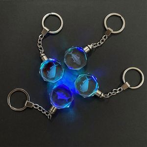 Llaveros de Cristal con Diseño de Cubo de Hielo Iluminado con LED, Grabado Láser 3D con Logotipo Personalizado, Regalo Promocional para Ferias Comerciales, Batería Duradera Incluida - Product Image 1