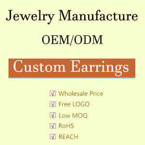 Серьги-гвоздики на заказ от производителя OEM/ODM, высококачественные 925 серебряные позолоченные, оптовая продажа, серьги-гвоздики, серьги-подвески - Product Image 1