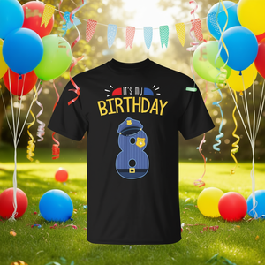 Cadeau de 8e anniversaire pour garçons de 8 ans, t-shirt uniforme d'agent de police, cadeau promotionnel pour - Product Image 3