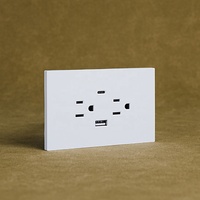 Prise murale USB 15A, prise américaine double avec ports USB Type A et Type C, blanc et noir