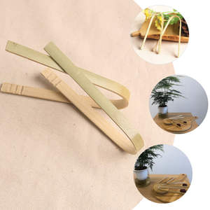 Maßgefertigte Bambus-Clips Lebensmittelechte Toastzange für Restaurant Essen Salat Brot Kuchen Servierutensilien Fabrik Großhandel - Product Image 6